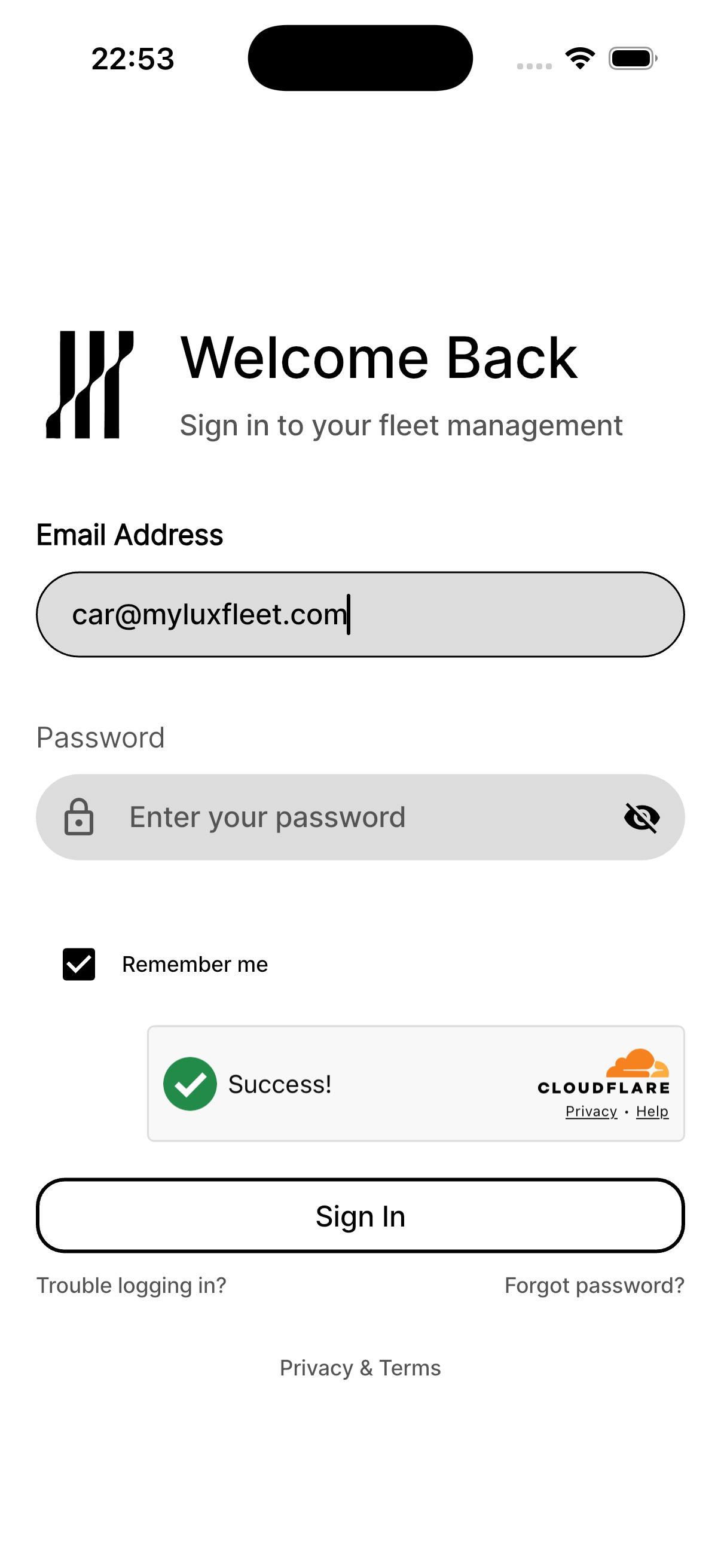 Secure sign-in with Cloudflare protection